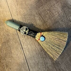 Green Adventurine Tree of Life Broom